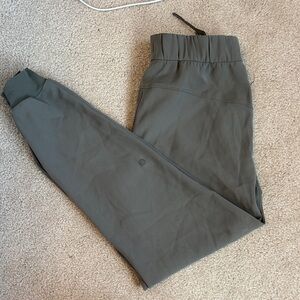 Woman’s olive green Lululemon joggers